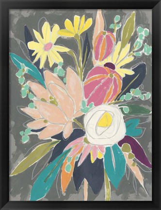 Framed Fauvist Flora I Print