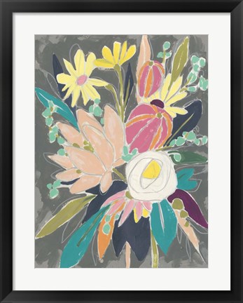 Framed Fauvist Flora I Print