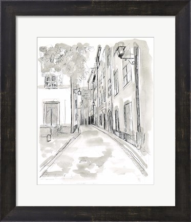 Framed European City Sketch IV Print