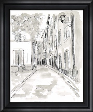 Framed European City Sketch IV Print