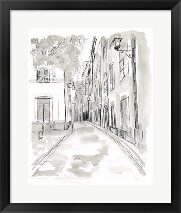 Framed European City Sketch IV Print