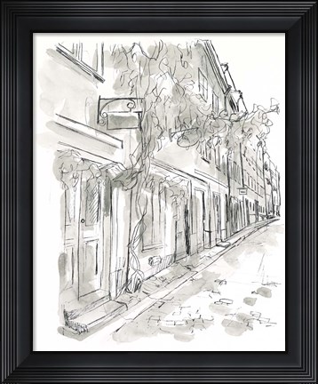 Framed European City Sketch V Print