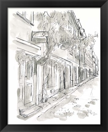 Framed European City Sketch V Print