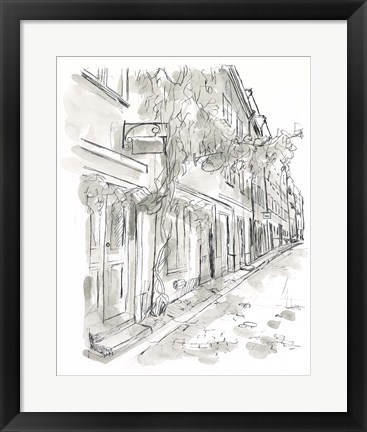 Framed European City Sketch V Print