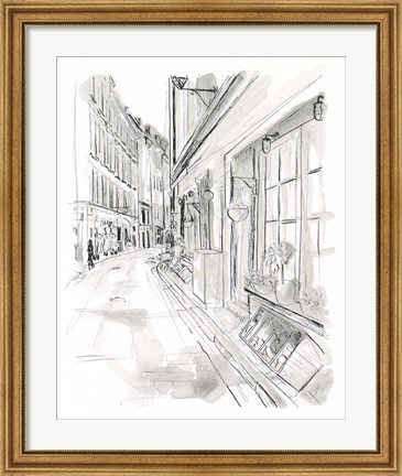 Framed European City Sketch VI Print