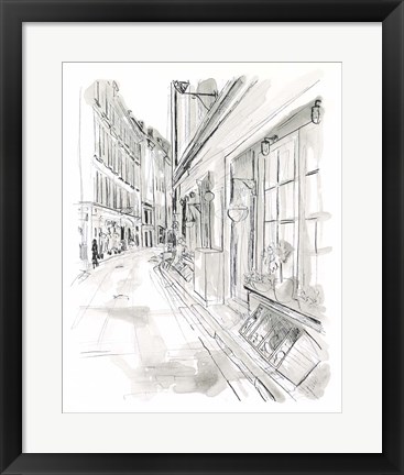 Framed European City Sketch VI Print