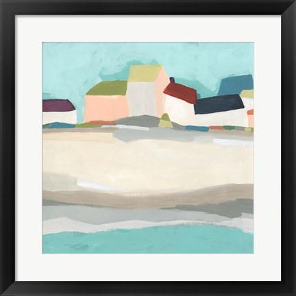 Framed Coastal Village I Print