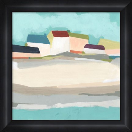 Framed Coastal Village II Print