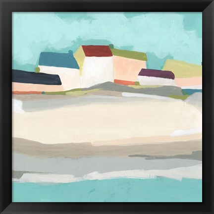 Framed Coastal Village II Print