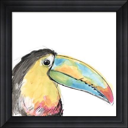 Framed Tropical Bird Portrait II Print