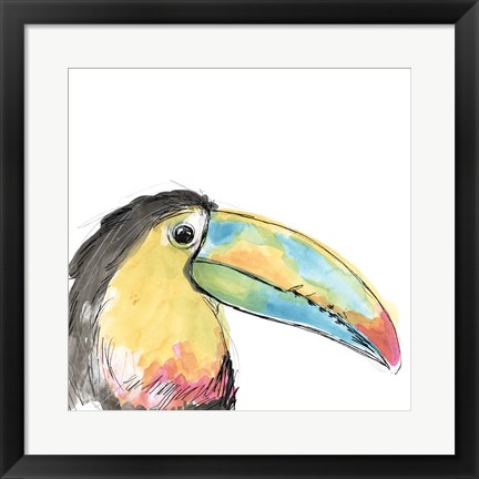 Framed Tropical Bird Portrait II Print