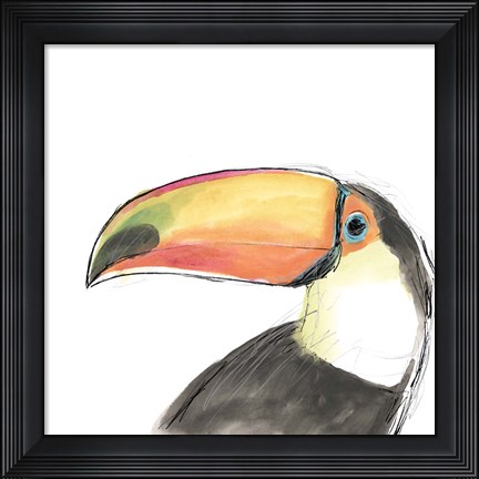 Framed Tropical Bird Portrait III Print