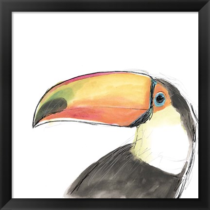 Framed Tropical Bird Portrait III Print