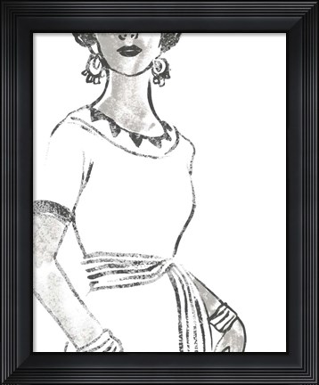 Framed Fashion Plate Power I Print