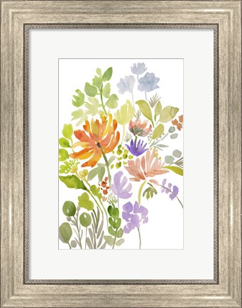 Framed Happy Flowers III Print