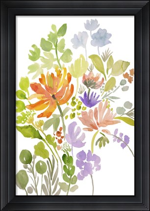 Framed Happy Flowers III Print