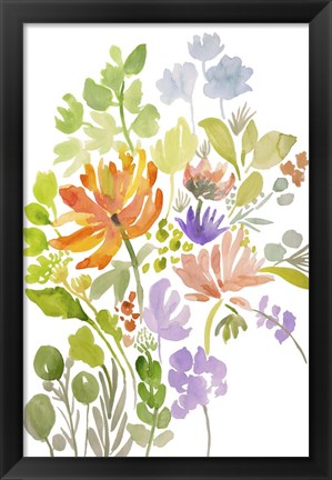 Framed Happy Flowers III Print