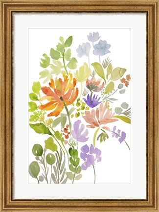 Framed Happy Flowers III Print