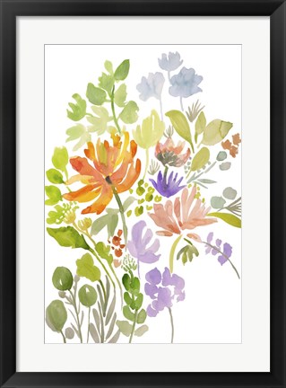 Framed Happy Flowers III Print