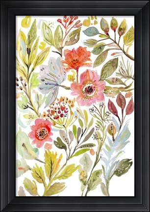 Framed Happy Flowers IV Print