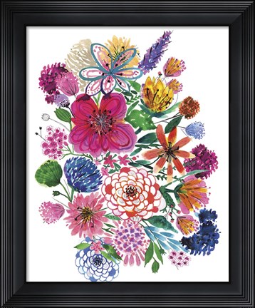 Framed Free Floral I Print