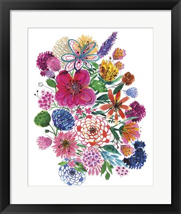 Framed Free Floral I Print