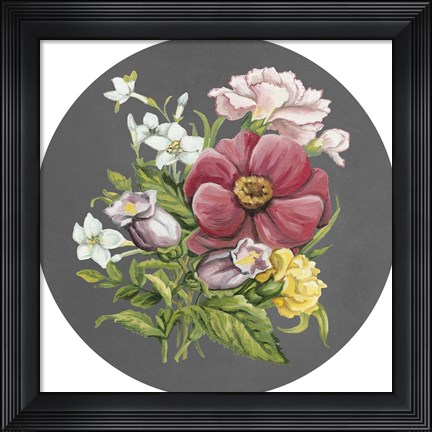 Framed Dramatic Floral Bouquet I Print