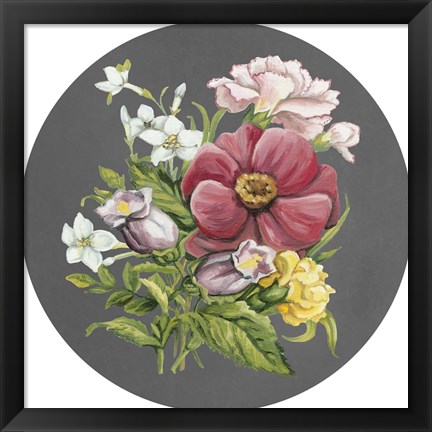 Framed Dramatic Floral Bouquet I Print