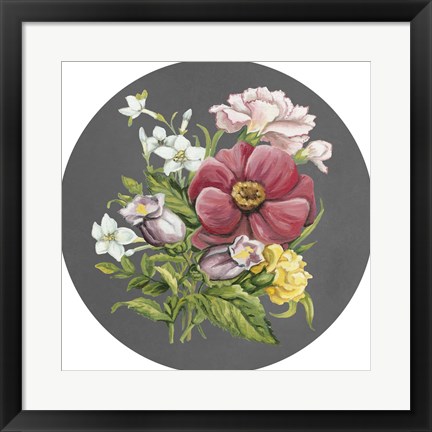 Framed Dramatic Floral Bouquet I Print
