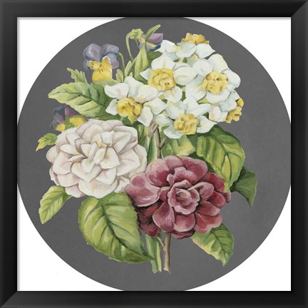 Framed Dramatic Floral Bouquet II Print