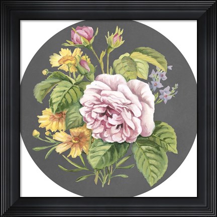 Framed Dramatic Floral Bouquet III Print