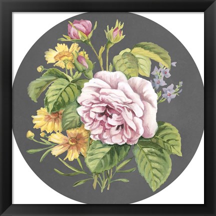 Framed Dramatic Floral Bouquet III Print