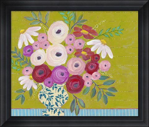 Framed Bold Flowers I Print