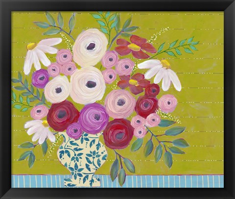 Framed Bold Flowers I Print