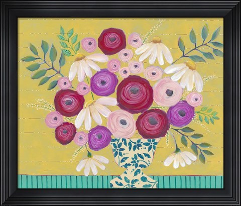 Framed Bold Flowers II Print