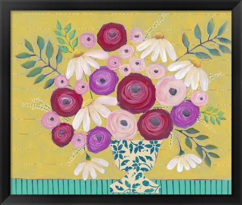 Framed Bold Flowers II Print