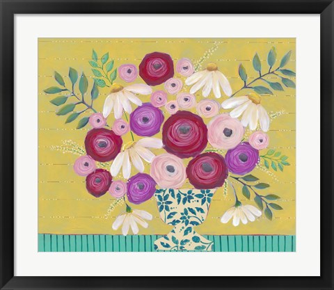 Framed Bold Flowers II Print