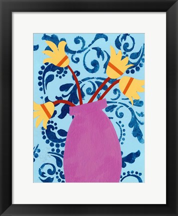 Framed Graphic Vase II Print