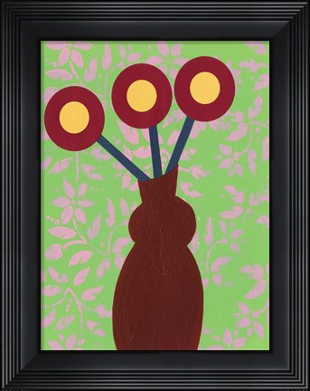 Framed Graphic Vase III Print