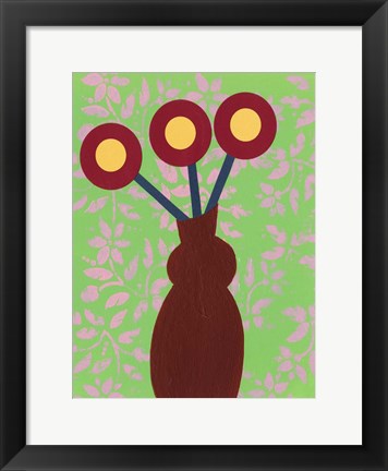 Framed Graphic Vase III Print