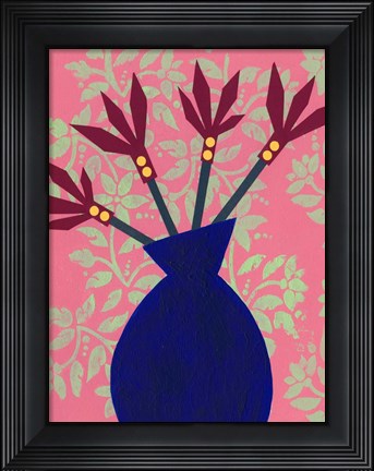 Framed Graphic Vase IV Print