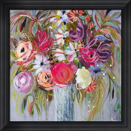 Framed Blooming in Sunshine V Print