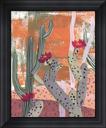 Framed Desert Flowers I Print