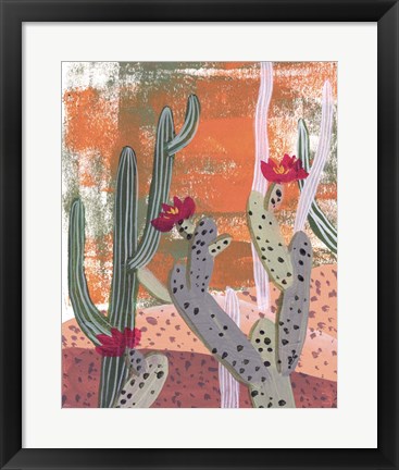 Framed Desert Flowers I Print