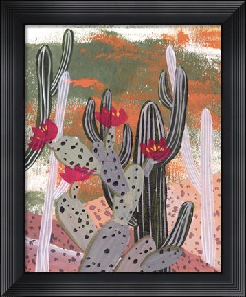 Framed Desert Flowers II Print