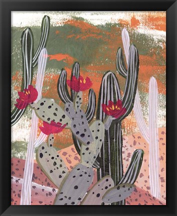 Framed Desert Flowers II Print