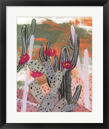 Framed Desert Flowers II Print