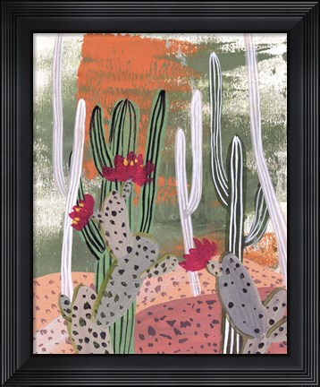 Framed Desert Flowers IV Print