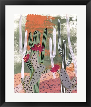 Framed Desert Flowers IV Print