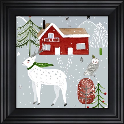 Framed Stars &amp; Snowflakes II Print
